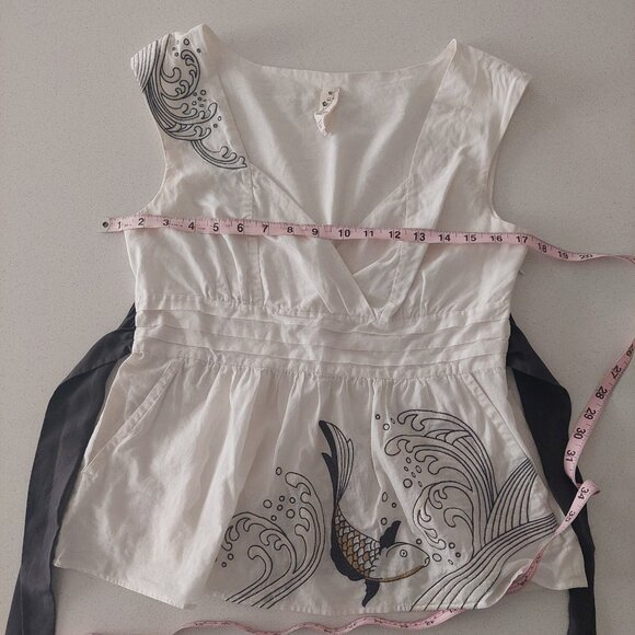 Floreat Anthropologie Koi Blouse 8 - Picture 9 of 11